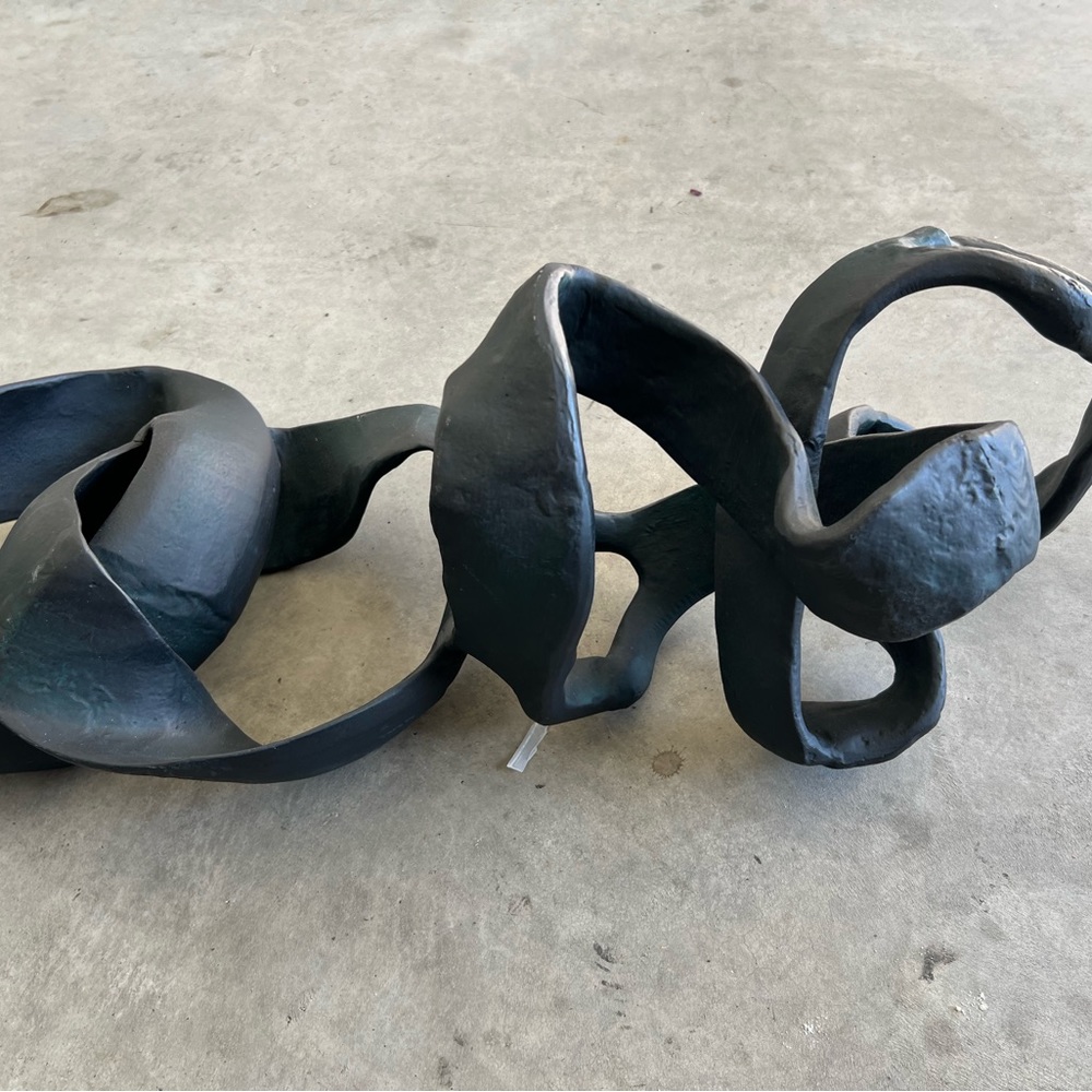 Cb2 BLACK RIBBON SCULPTURE